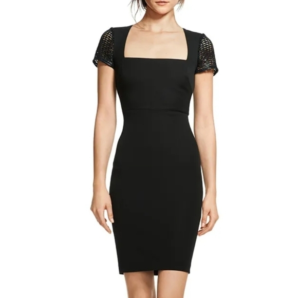 Roland Mouret for Banana Republic Edgy Black Pencil Dress - Picture 1 of 9